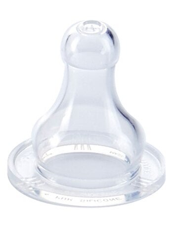2 tétines silicone anti-colique 2eme âge