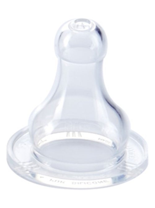 2 tétines silicone anti-colique 2eme âge - Kiabi
