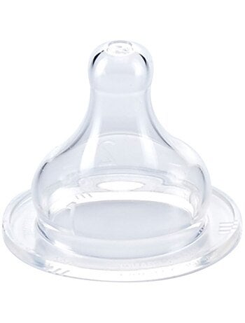 2 tétines silicone anti-colique débit variable gros biberons