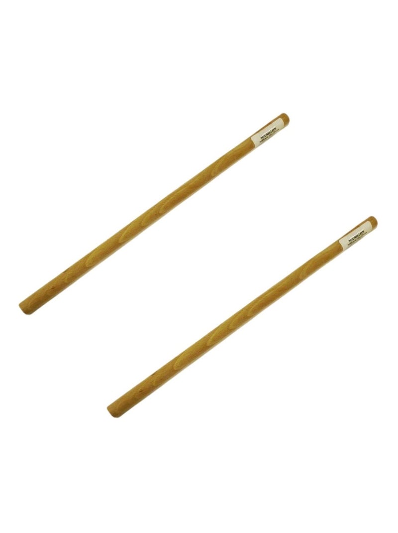 2 tourillons lisses en bois pour tissage mural 30 - Graine Créative Beige - Kiabi