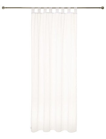 2 Voilages à pattes effet mat