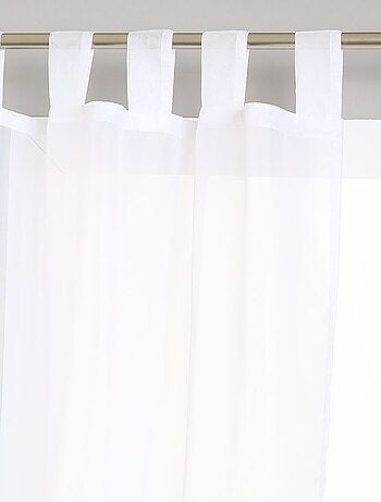 2 Voilages à pattes effet mat