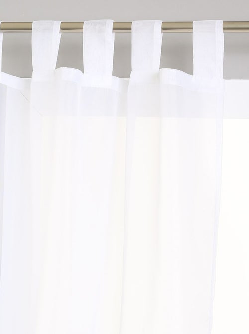 2 Voilages à pattes effet mat - Kiabi