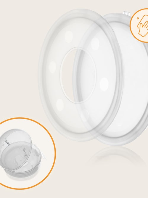 2 x Coques collectrices de lait LIONELO Milky Plus - 2 x 40 ml - Discret - Mains libre - Étui fermé - Kiabi 2 x Coques collectrices de lait LIONELO Milky Plus - 2 x 40 ml - Discret - Mains libre - Étui fermé - Kiabi