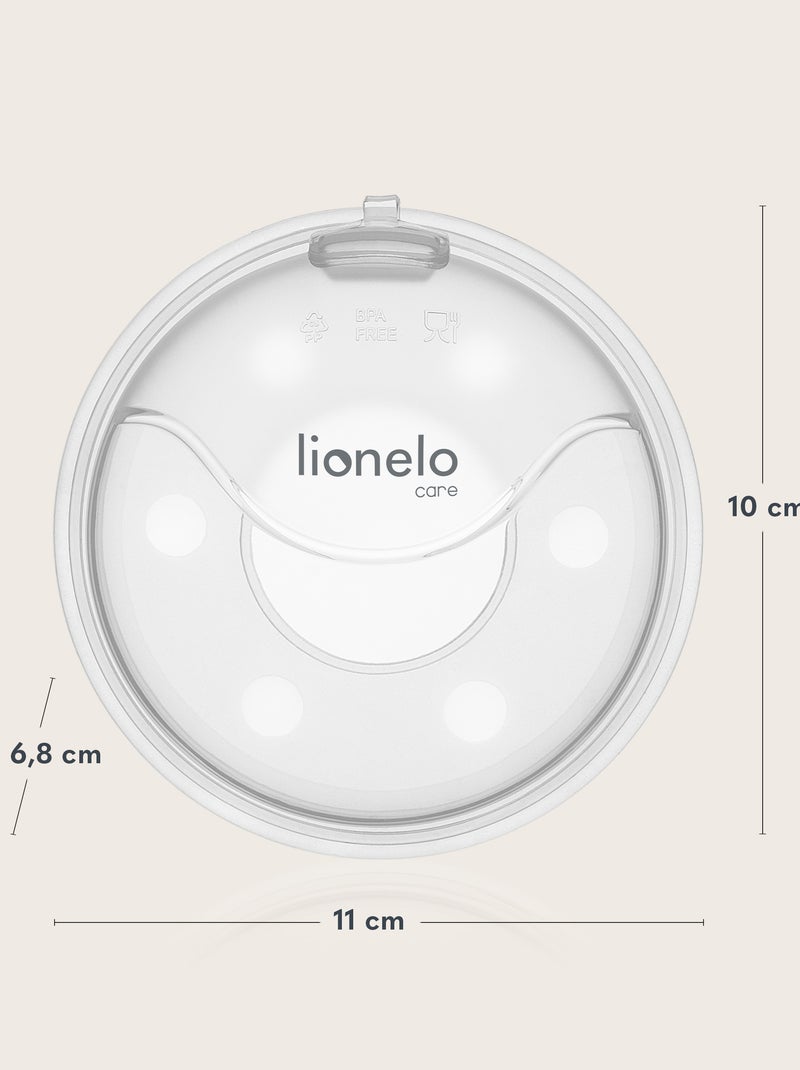 2 x Coques collectrices de lait LIONELO Milky Plus - 2 x 40 ml - Discret - Mains libre - Étui fermé Blanc - Kiabi