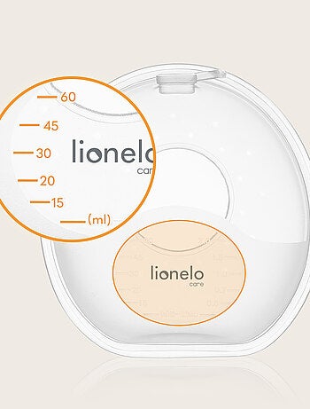 2 x Coques collectrices de lait LIONELO Milky Simple - 2 x 60 ml - Discret - Mains libre - Sans BPA