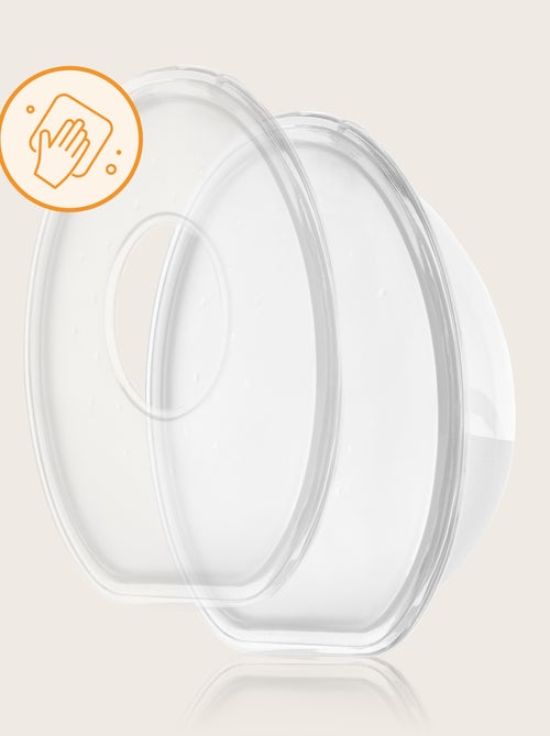 2 x Coques collectrices de lait LIONELO Milky Simple - 2 x 60 ml - Discret - Mains libre - Sans BPA - Kiabi