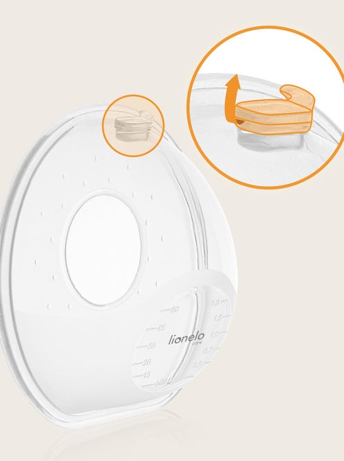 2 x Coques collectrices de lait LIONELO Milky Simple - 2 x 60 ml - Discret - Mains libre - Sans BPA - Kiabi