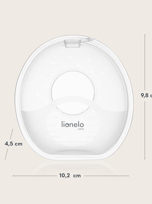 2 x Coques collectrices de lait LIONELO Milky Simple - 2 x 60 ml - Discret - Mains libre - Sans BPA - Kiabi