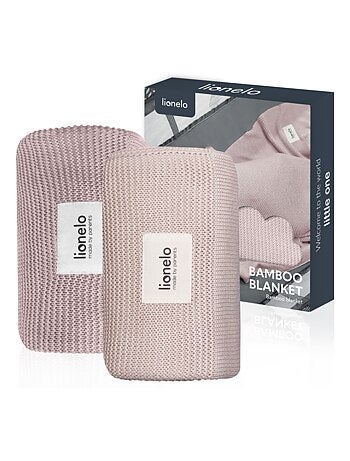 2 x Couverture en bambou - LIONELO - 75 x 100 cm - Couverture poussette - Hypoallergénique