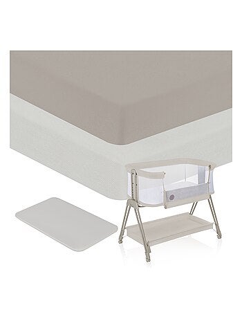 2 x Drap housse bambou pour lit bébé - LIONELO - Cododo et Berceau - 80 x 40 cm - Universelle