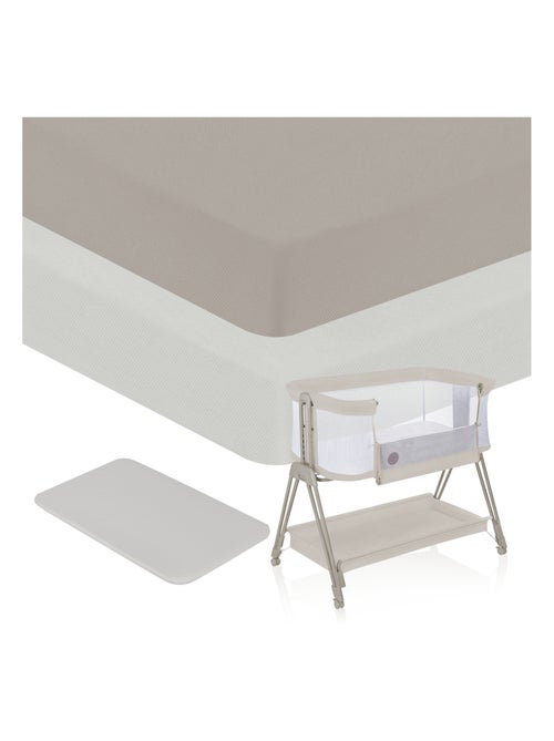 2 x Drap housse bambou pour lit bébé - LIONELO - Cododo et Berceau - 80 x 40 cm - Universelle - Kiabi