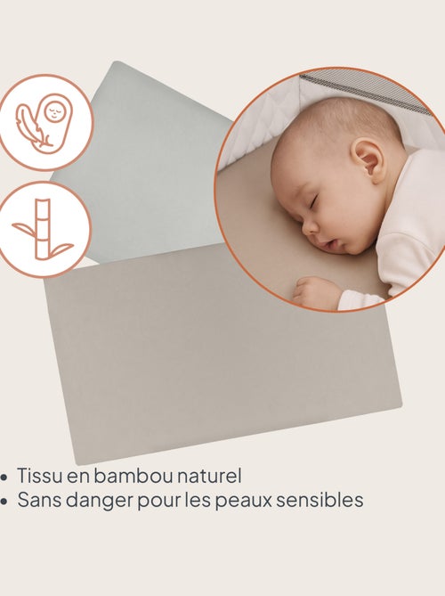 2 x Drap housse bambou pour lit bébé - LIONELO - Lit parapluie - 120 x 60 cm - Universelle - Kiabi