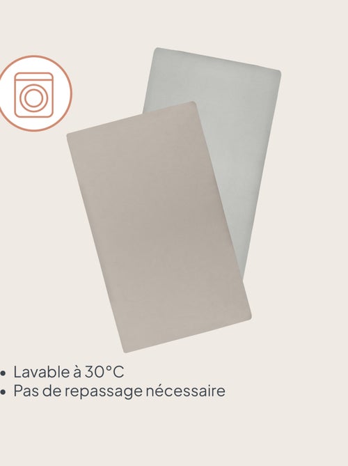 2 x Drap housse bambou pour lit bébé - LIONELO - Lit parapluie - 120 x 60 cm - Universelle - Kiabi