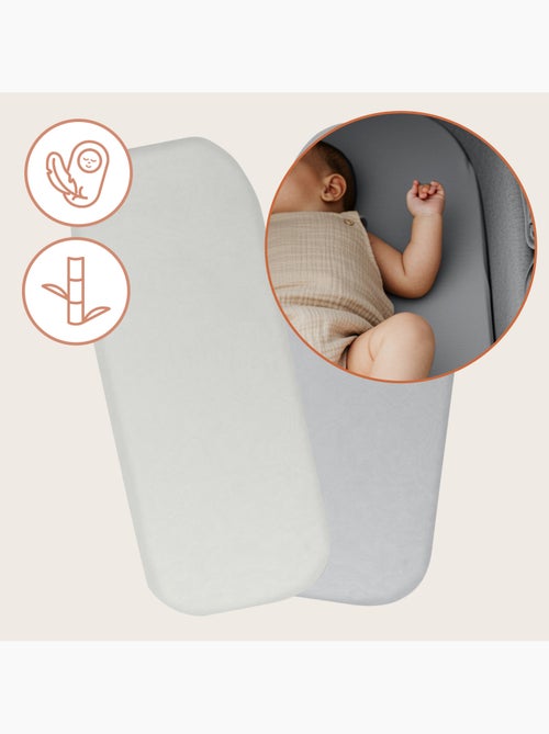 2 x Drap housse bambou pour nacelle - LIONELO - Universelle - 70 x 30 cm - Kiabi