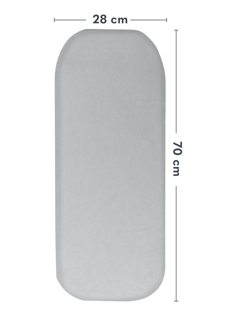 2 x Drap housse bambou pour nacelle - LIONELO - Universelle - 70 x 30 cm Gris Blanc - Kiabi