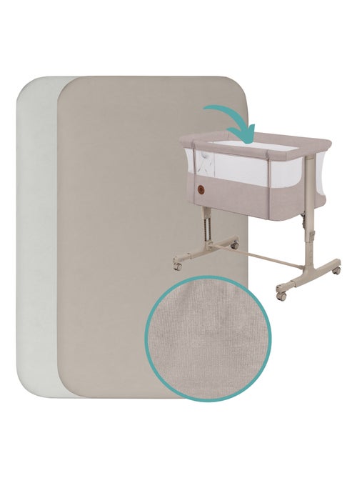 2 x Drap housse bébé 80x40 cm - LIONELO - Coton - Kiabi