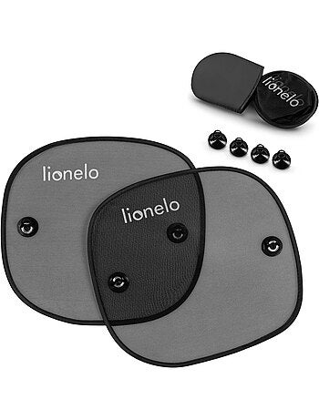 2 x Pare-Soleil de voiture 44x38 cm- LIONELO - Universel pour enfants - Protection UV - Noir