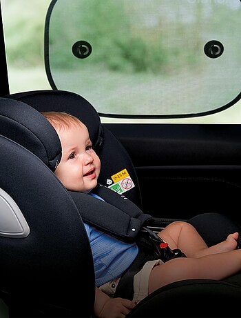 2 x Pare-Soleil de voiture 44x38 cm- LIONELO - Universel pour enfants - Protection UV - Noir