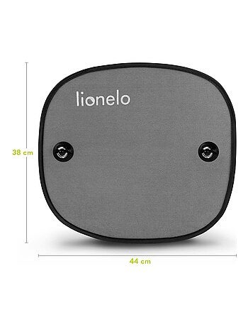 2 x Pare-Soleil de voiture 44x38 cm- LIONELO - Universel pour enfants - Protection UV - Noir