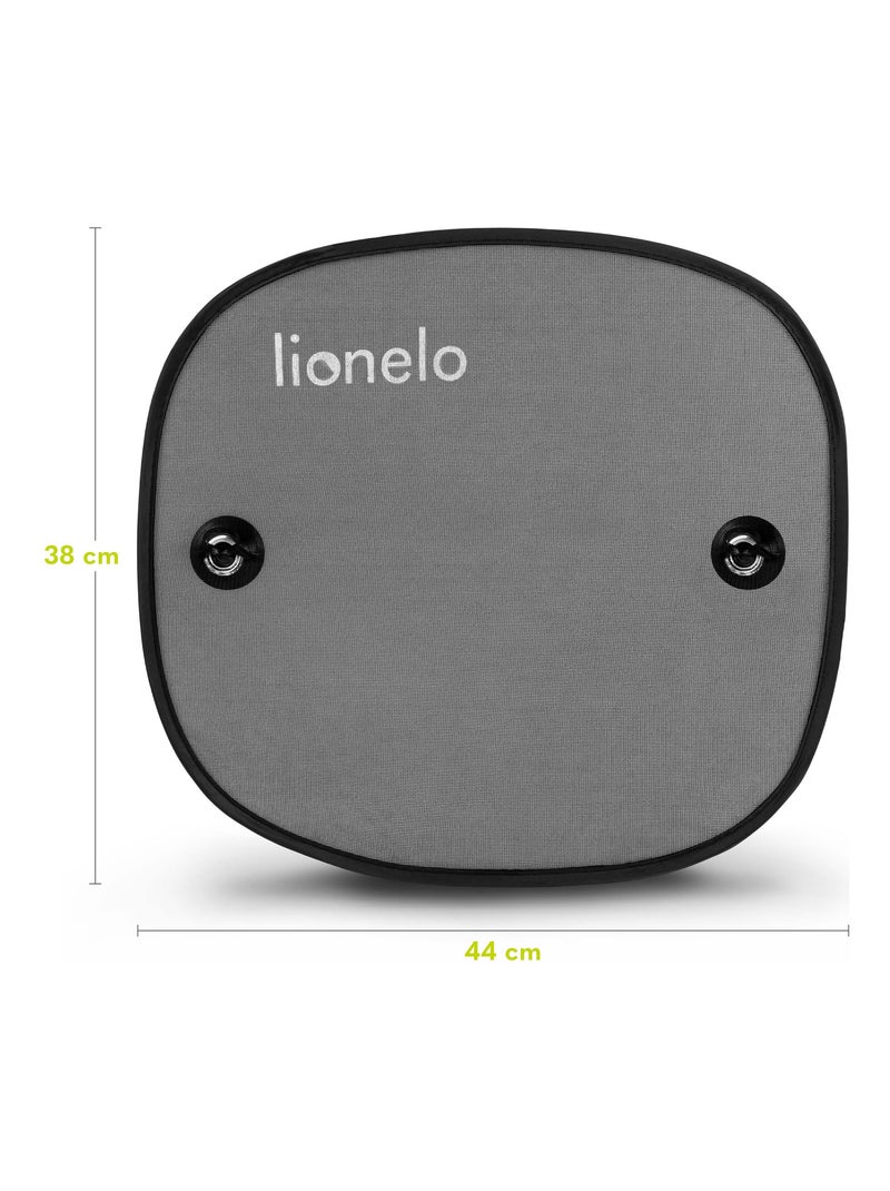 2 x Pare-Soleil de voiture  44x38 cm- LIONELO - Universel pour enfants - Protection UV - Noir Noir - Kiabi