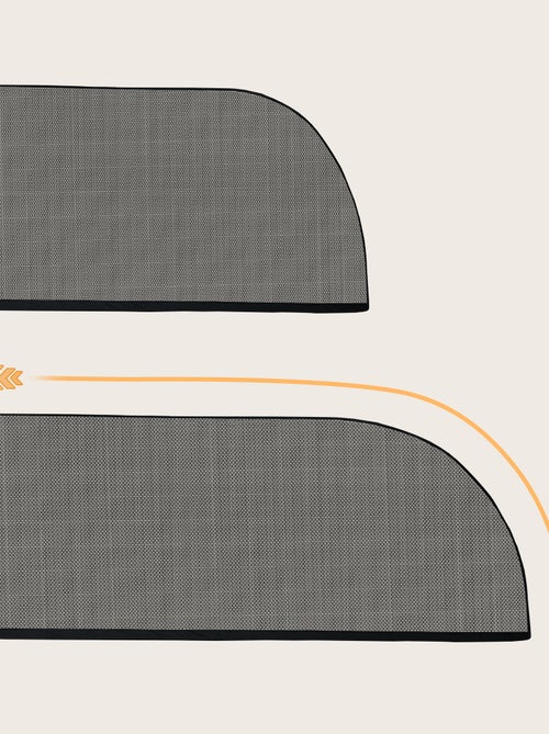 2 x Pare-Soleil de voiture 65x100 cm LIONELO - Couvre 100% de la fenêtre - Universel - Protection UV - Kiabi