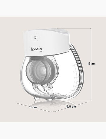2 x Tire-lait mains libres LIONELO Fidi Free Lumi - Lampe - 180ml - 6 Tailles - 3h sans fil