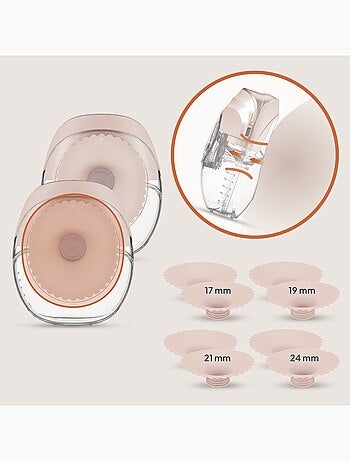Tire-lait mains libres LIONELO Fidi Free Slim - Discrète - 150ml - 4 Tailles - 3h sans fil