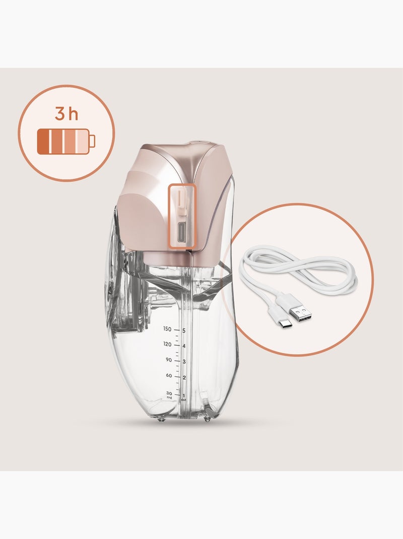 2 x Tire-lait mains libres LIONELO Fidi Free Slim - Discrète - 150ml - 4 Tailles - 3h sans fil Transparent - Kiabi