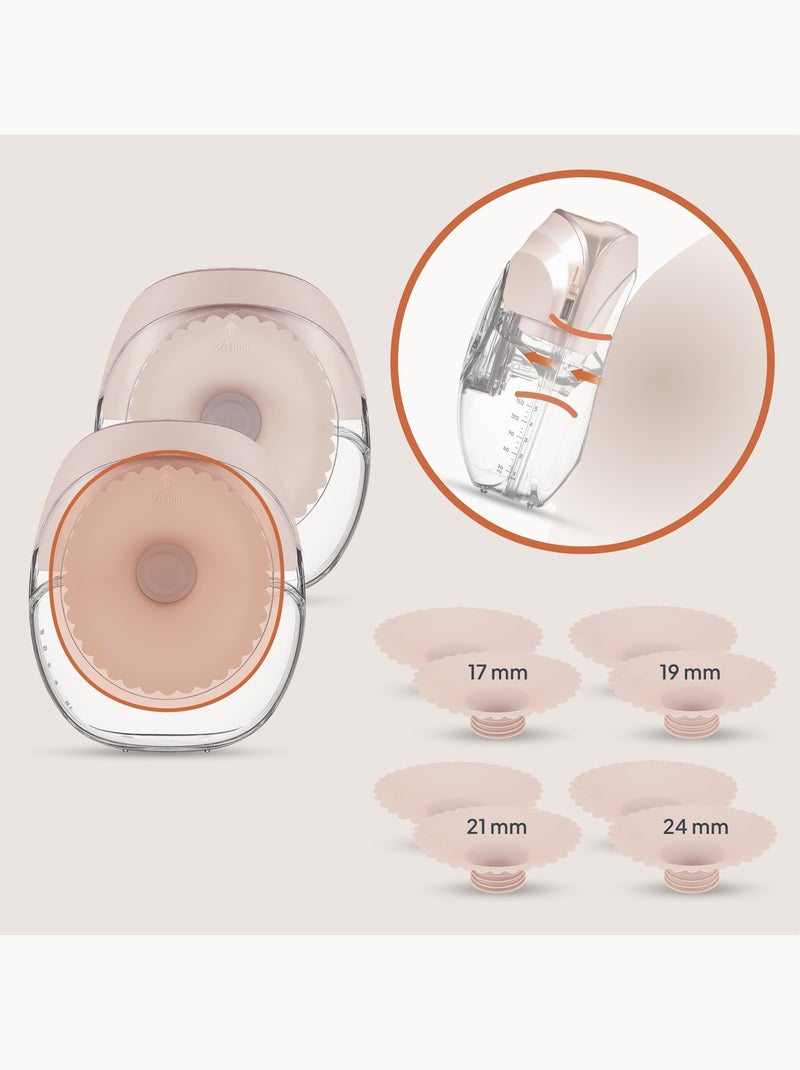 2 x Tire-lait mains libres LIONELO Fidi Free Slim - Discrète - 150ml - 4 Tailles - 3h sans fil Transparent - Kiabi