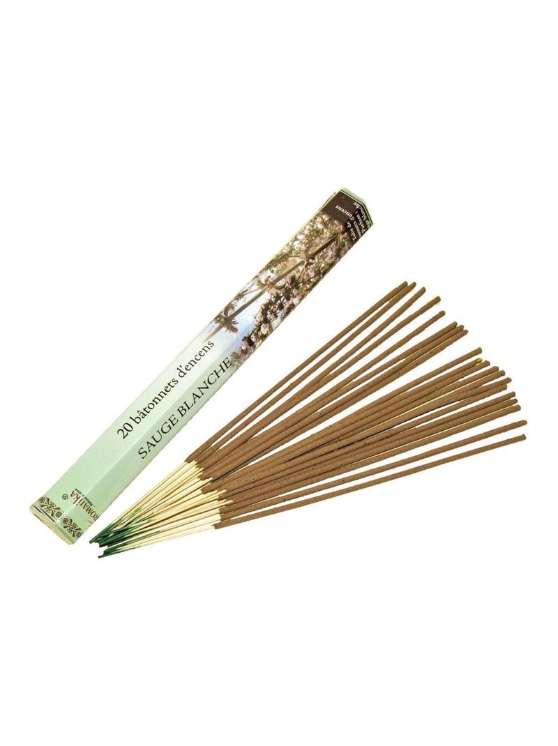 20 Bâtonnets d'encens Aromatika - Sauge Blanche Marron - Kiabi