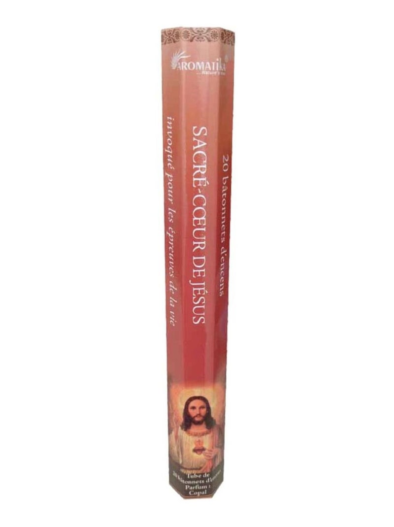 20 Bâtonnets d'encens Aromatika Sacré cur de Jésus Orange corail - Kiabi