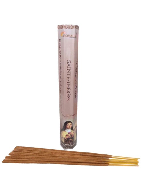 20 Bâtonnets d'encens aromatika sainte thérèse rose rouge - Kiabi