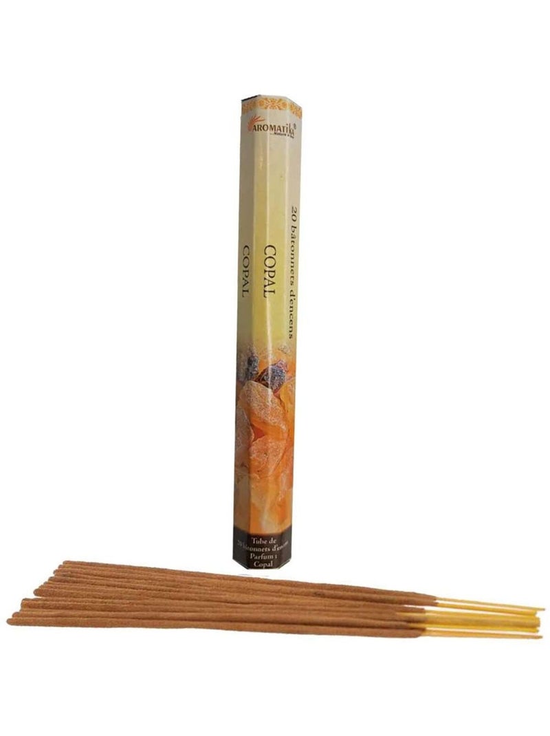 20 bâtonnets d'encens aromatika senteur copal Jaune banane - Kiabi