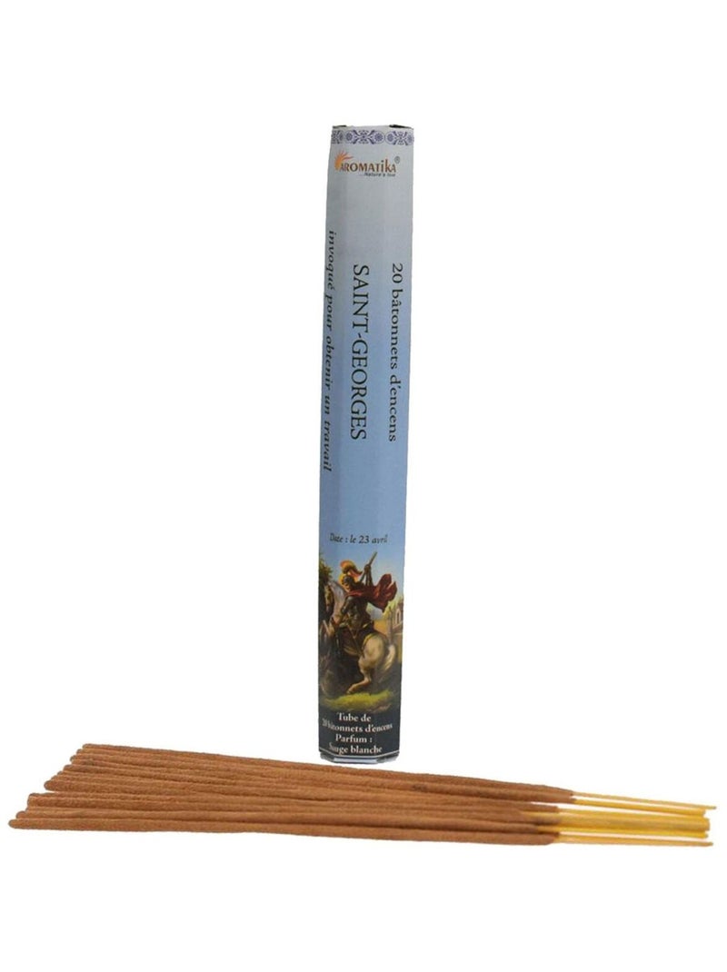 20 Bâtonnets d'encens aromatika senteur Sauge Blanche Bleu céladon - Kiabi