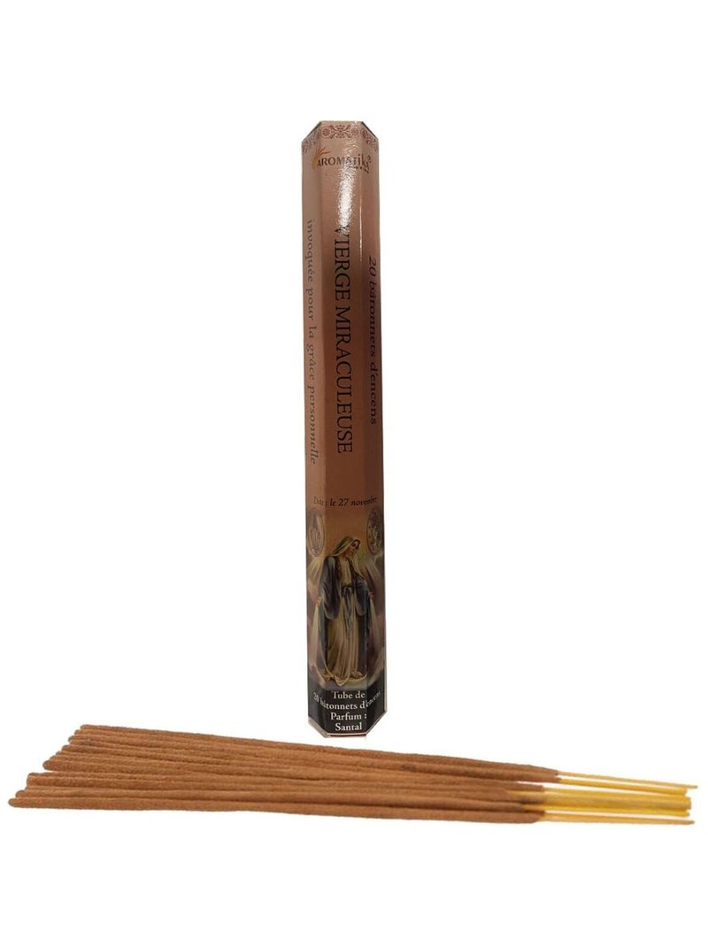 20 Bâtonnets d'encens aromatika vierge senteur santal Marron - Kiabi