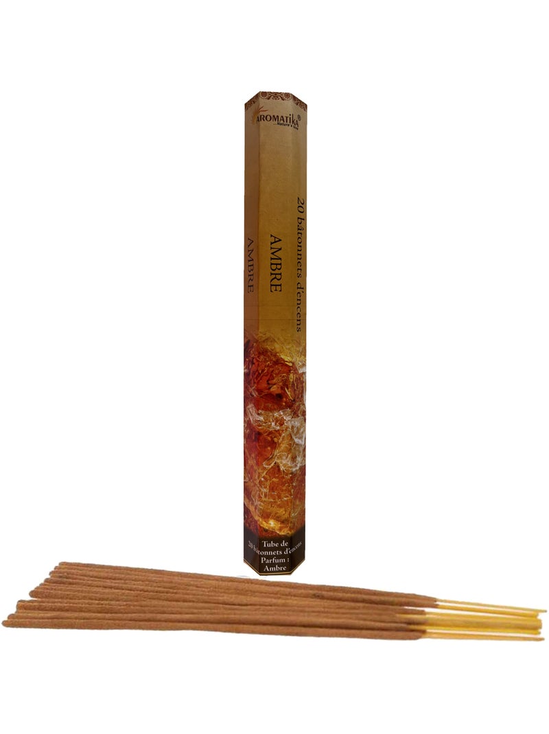 20 bâtonnets d'encens senteur ambre Marron caramel - Kiabi