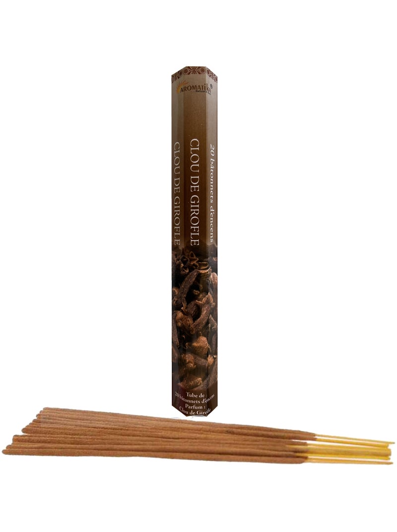 20 bâtonnets d'encens senteur clou de girofle Marron - Kiabi