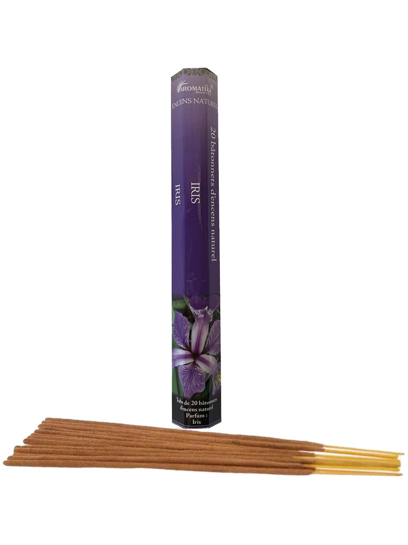 20 Bâtonnets d'encens senteur iris Violet aubergine - Kiabi