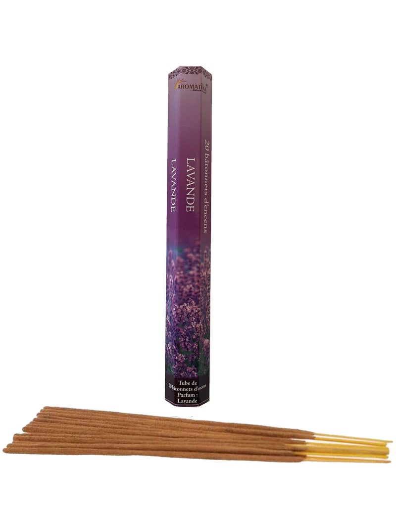 20 Bâtonnets d'encens senteur lavande Violet prune - Kiabi