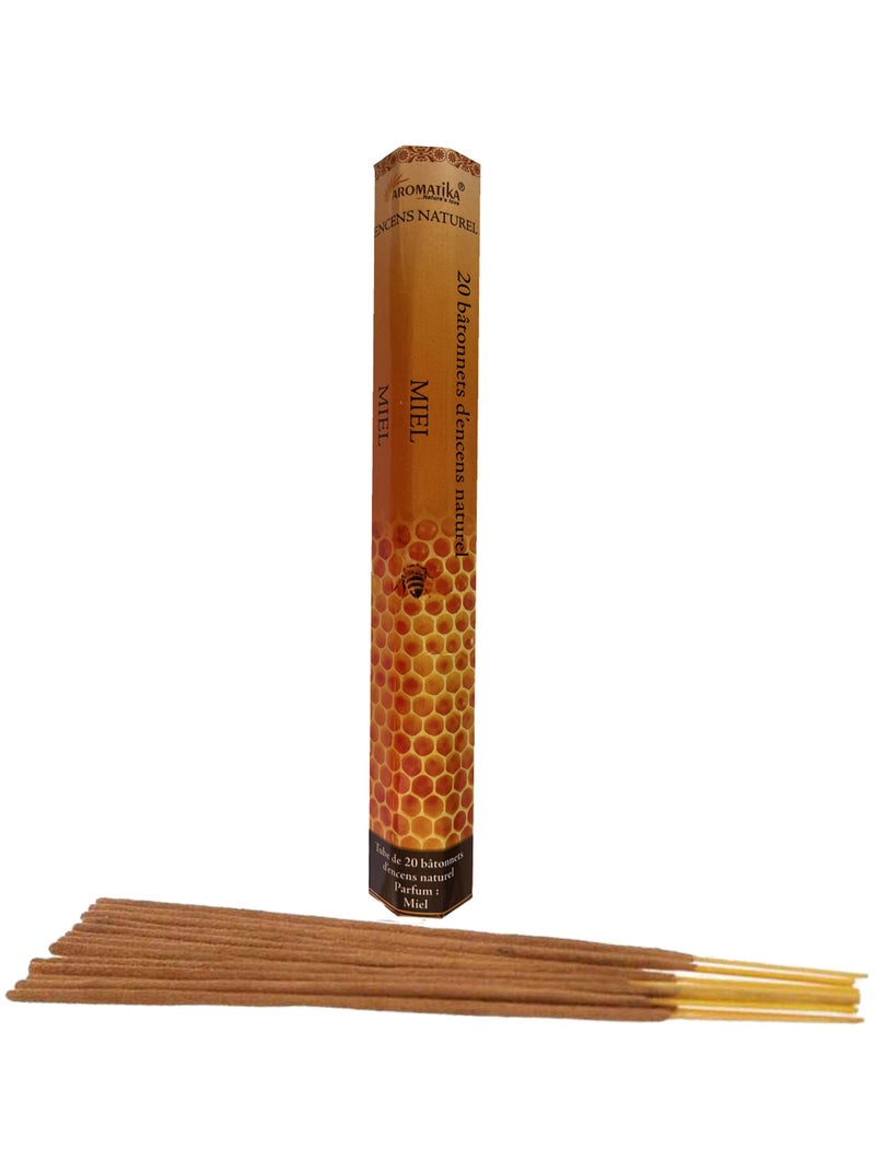 20 bâtonnets d'encens senteur miel Peche - Kiabi