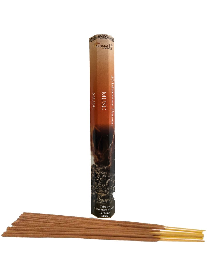 20 bâtonnets d'encens senteur musc Marron glacé - Kiabi