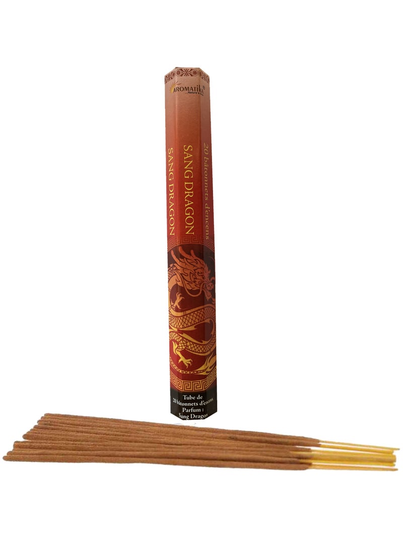 20 bâtonnets d'encens senteur sang dragon Rouge brique - Kiabi