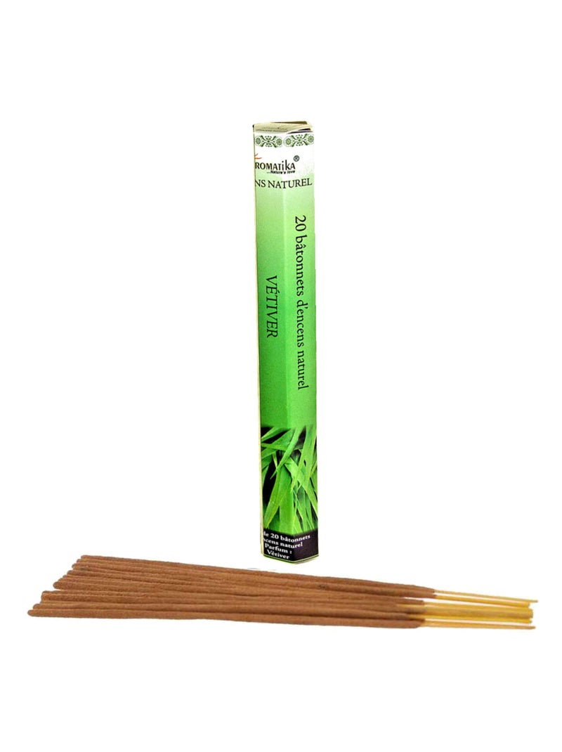 20 Bâtonnets d'encens senteur Vétiver Vert pistache - Kiabi