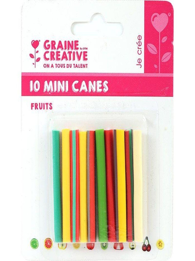 20 mini canes pâte polymère à trancher 5 x 0,5 cm - Graine Créative N/A - Kiabi