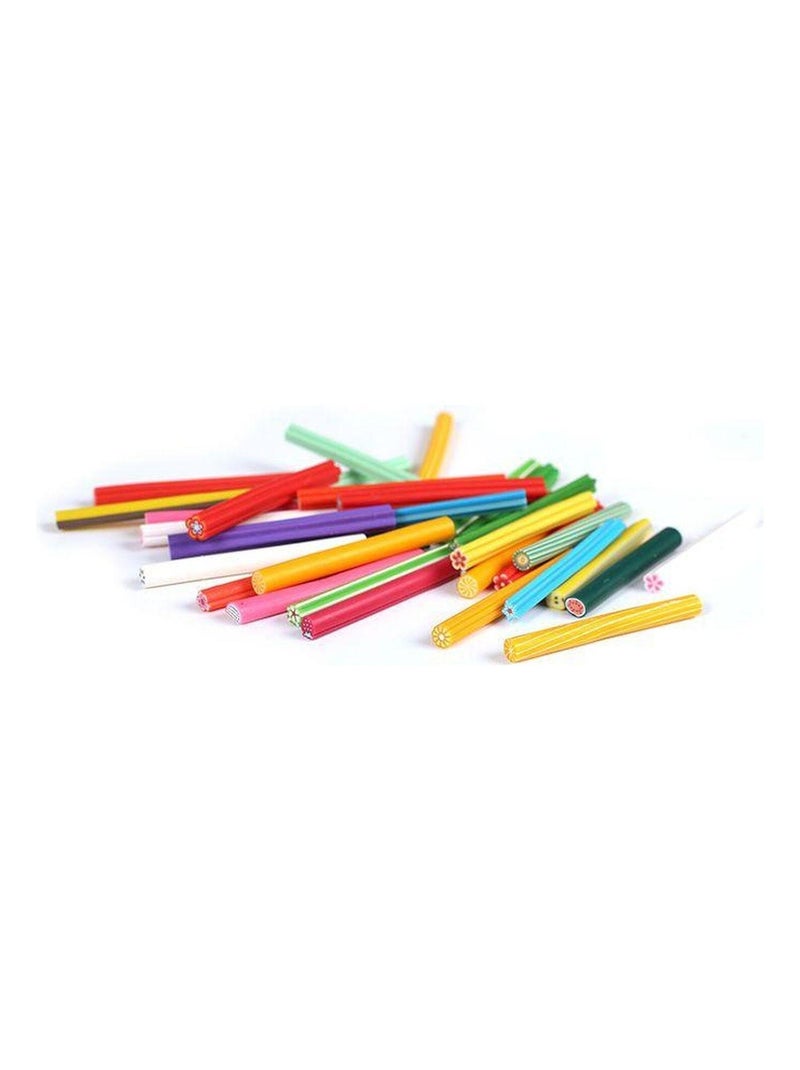 20 mini canes pâte polymère à trancher 5 x 0,5 cm - Graine Créative N/A - Kiabi