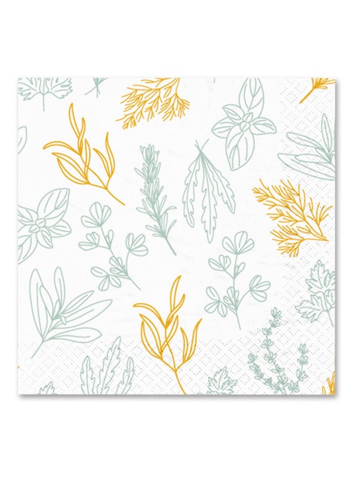 20 serviettes en papier 33 x 33 cm Aromates - Kiabi