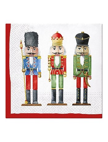 20 serviettes en papier 33 x 33 cm Casse noisette