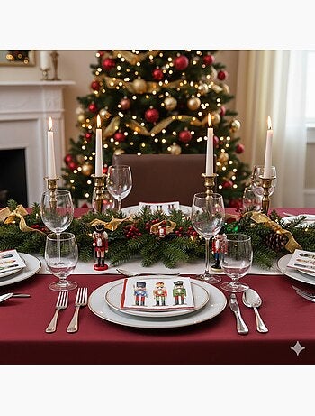 20 serviettes en papier 33 x 33 cm Casse noisette