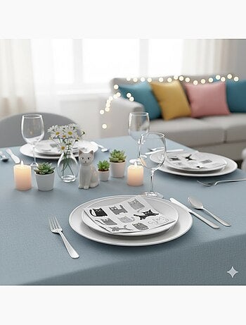 20 serviettes en papier 33 x 33 cm Chats gris